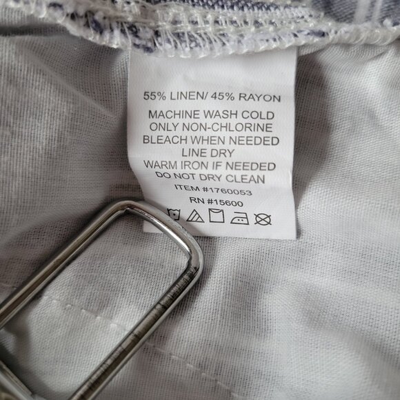 Briggs Linen Blend Women’s L Wide Leg Lounge Pants, Relaxed Pull-on, Like New - Picture 6 of 9